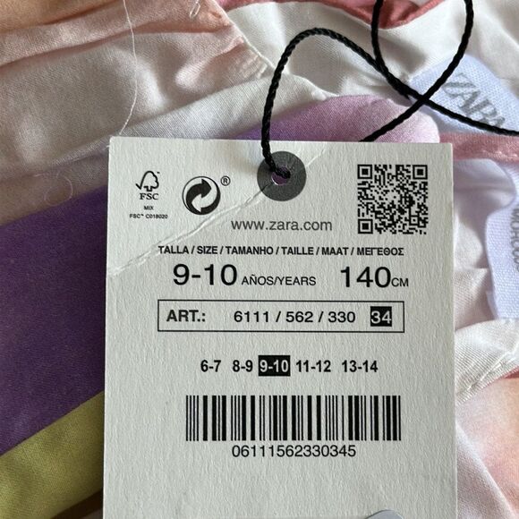 ZARA Kids | Multicolored | TIERED TIE DYE HALTER DRESS - Picture 6 of 7